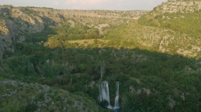 Punkt widokowy na małe wodospady Krka