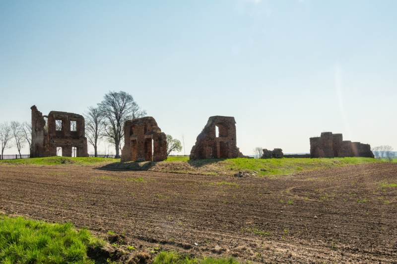 Ruiny pałacu Opalińskich w Radlinie.