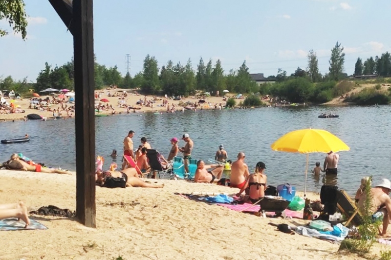 Plaża Oczko Rakowickie.